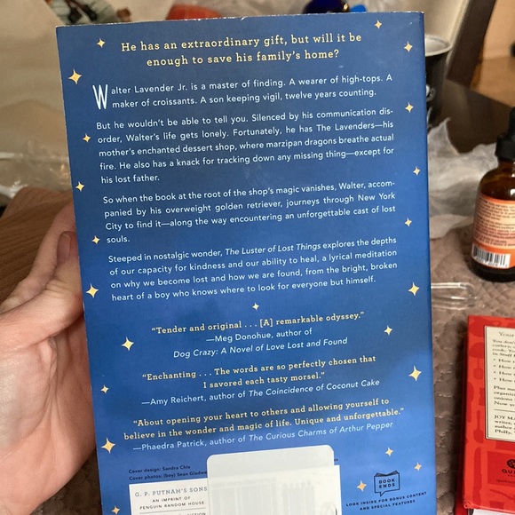 The luster of lost things, a novel by Sophie Chen Keller & cookbook - Picture 3 of 3